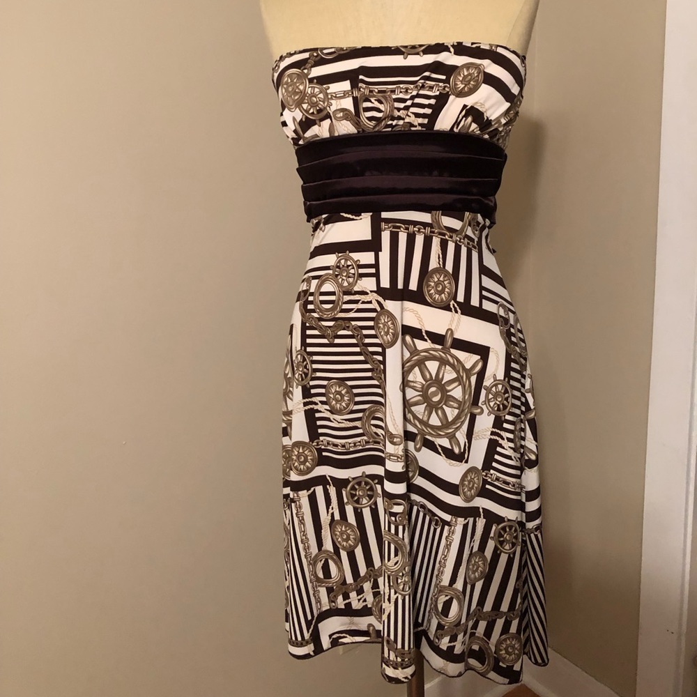 NWT Boston proper Nautical strapless dress.